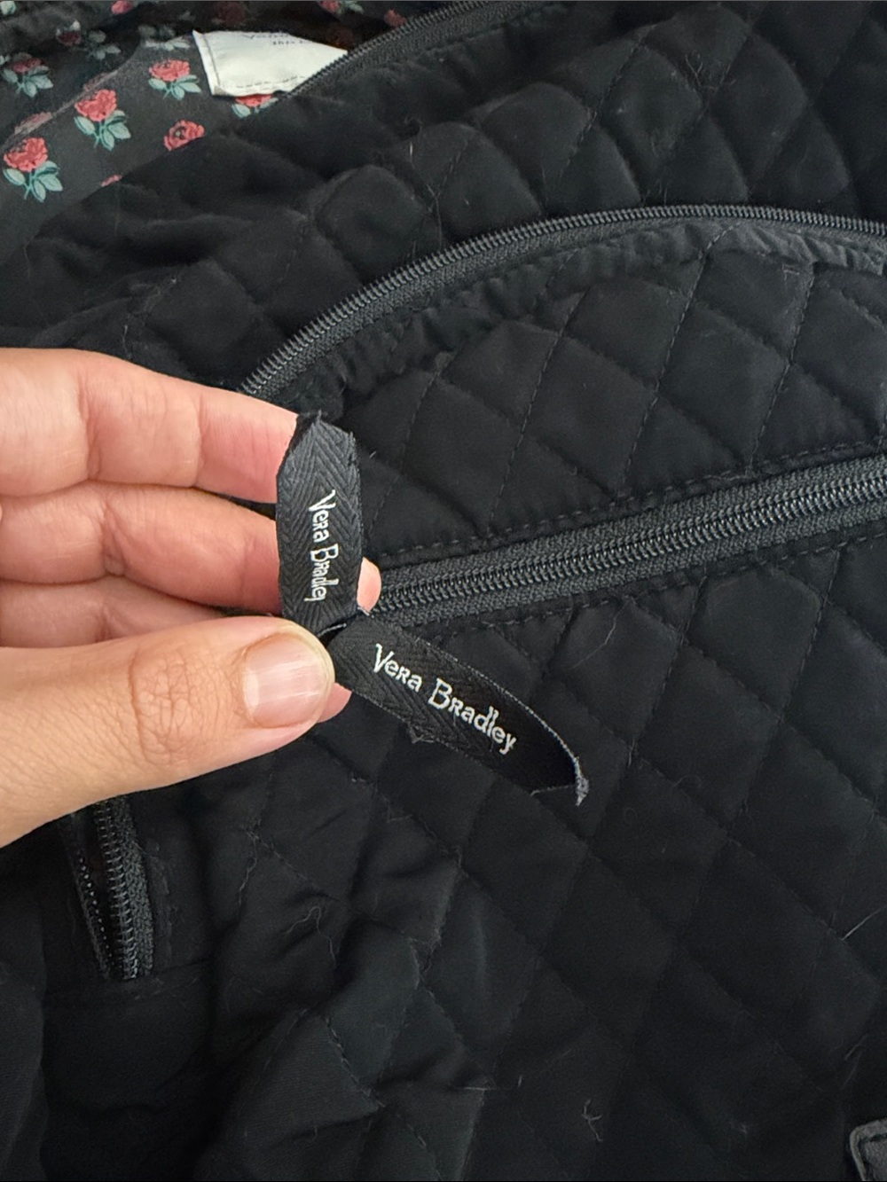 Vera Bradley Quilted Black Backpack - Everyday Carry - Picture 5 of 5